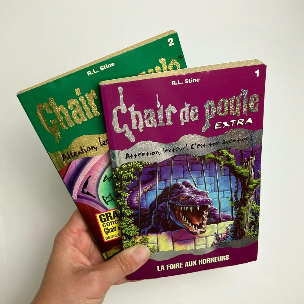 Vintage Chair de Poule Extra 1 & 2 Stine 1996 Héritage jeunesse Livre Aventure - Picture 15 of 15